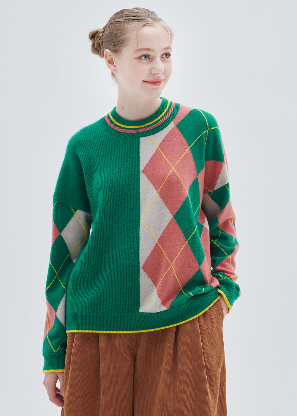Checkered pullover(pine tree)